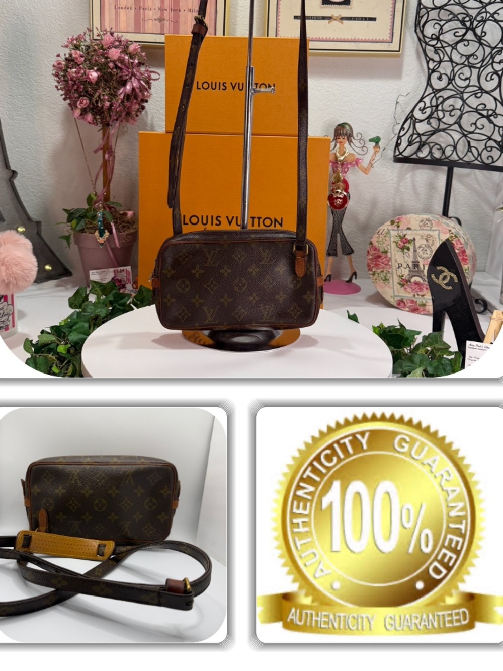 LOUIS VUITTON SMALL MONO SHOULDER BAG!